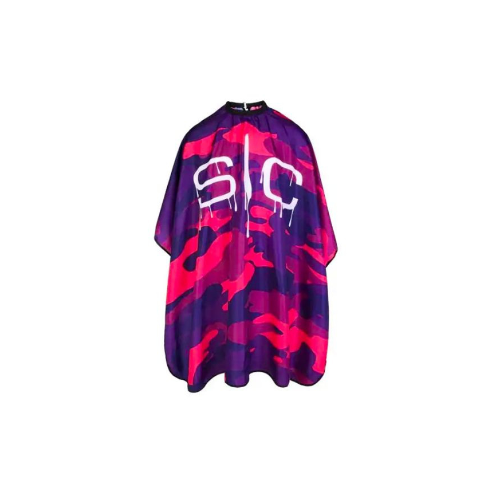 STYLECRAFT - S/C MANTELLA BARBER CAPE CAMO PINK STYLECRAFT