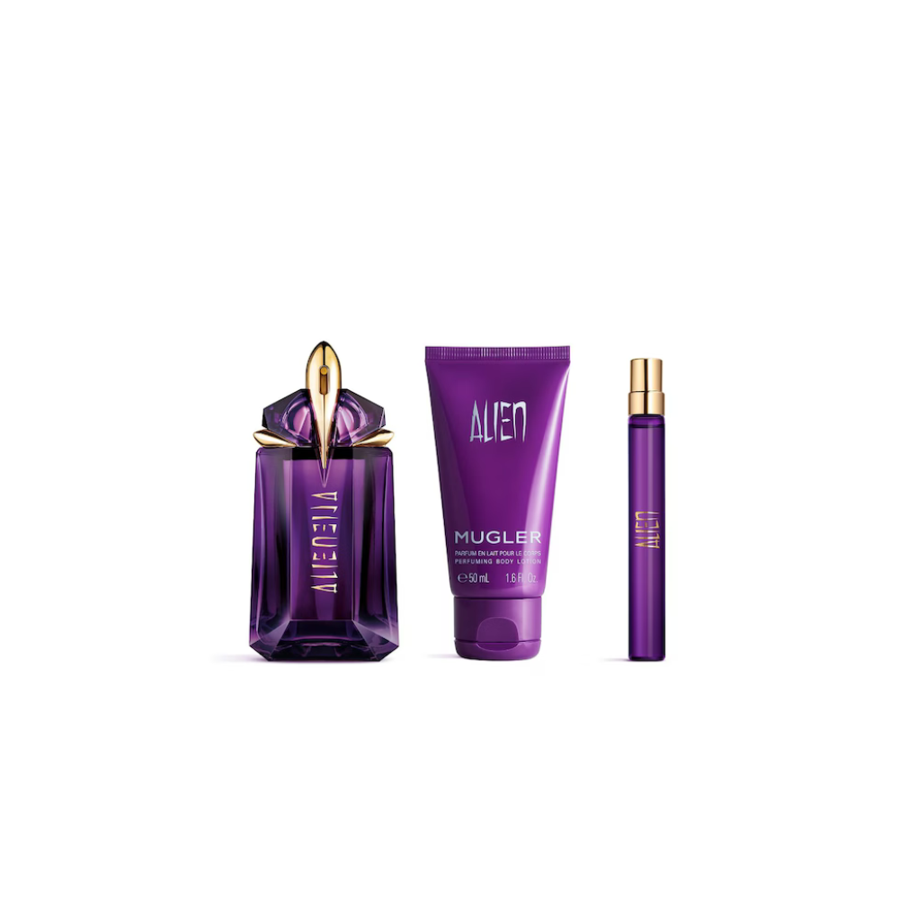 MUGLER ALIEN COFANETTO EAU DE PARFUM-LOZIONE CORPO-MINI SIZE Romidò Shop - Prodotti Per Parrucchieri ed Estetiste