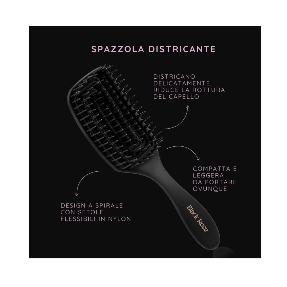 KIT TERMOSPAZZOLA-SPAZZOLA BLACK ROSE LUXURY LABOR PRO