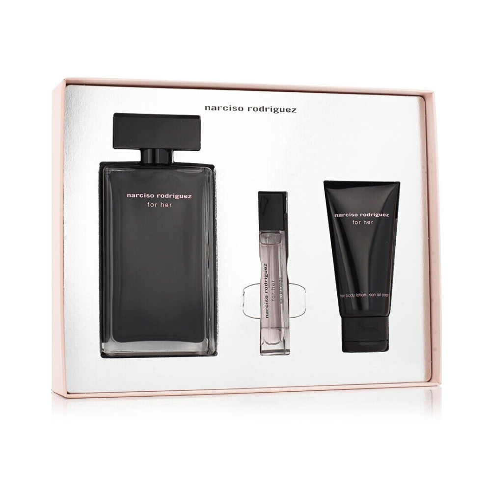 NARCISO RODRIGUEZ FOR HER GIFT SET (EDT 100ml, EDT 10ml, BL 50ml) RomidoShop.com