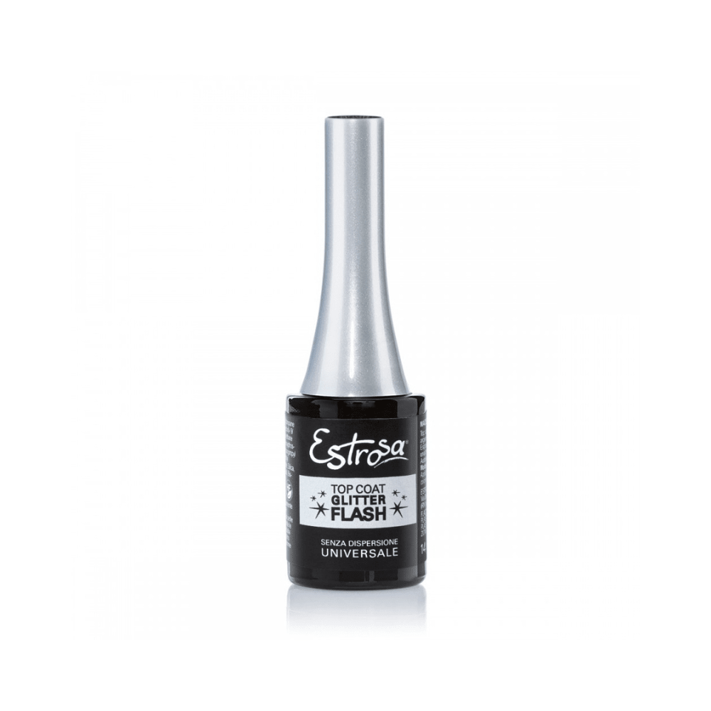 Estrosa Top Coat Glitter Flash 14ml - Romidò Shop - Prodotti Per Parrucchieri, Estetiste e Barber