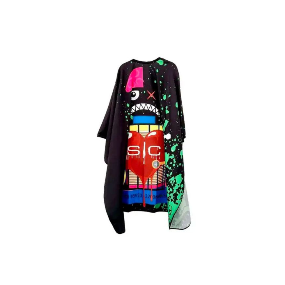 STYLECRAFT - S/C MANTELLA BARBER CAPE RADIOACTIVE BLACK STYLECRAFT