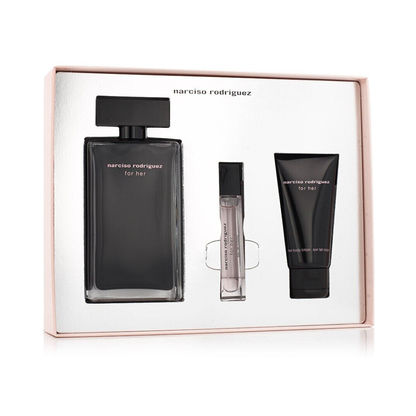 NARCISO RODRIGUEZ FOR HER GIFT SET (EDT 100ml, EDT 10ml, BL 50ml) RomidoShop.com