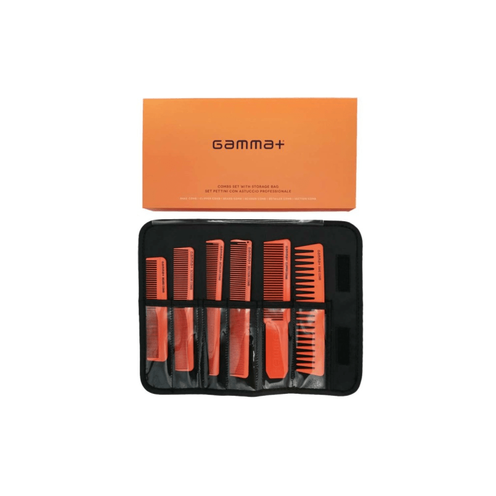 Gamma Più - Set Pettini Da Taglio Arancione - Romidò Shop - Prodotti Per Parrucchieri, Estetiste e Barber